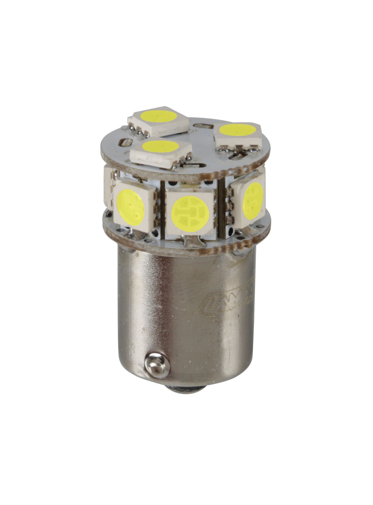 24/32V Led series - 10 SMD x 1 chip - (P21W) - BA15s - 1 pz - Scatola - Bianco - Doppia polarità - Resistenza incorporata