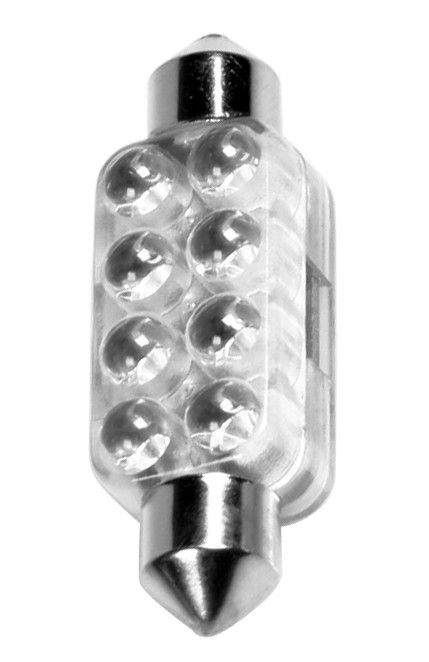 12V Led Series - 8 Led - 13x44 mm - SV8,5-8 - 1 pz - Scatola - Bianco