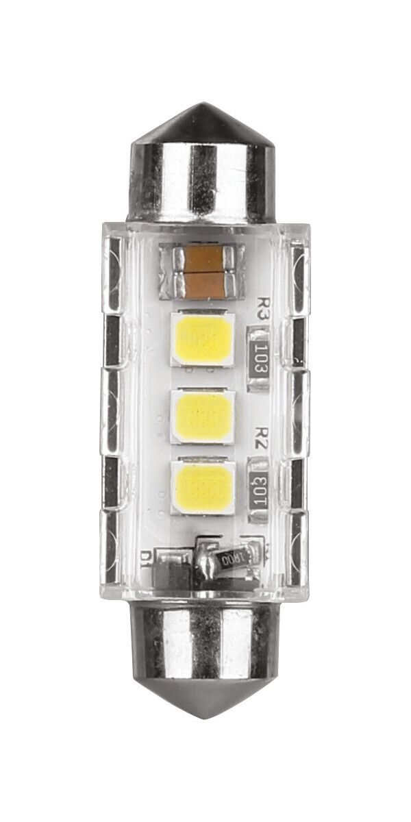 12/24V Pro-User Series - 12,5x36 mm - SV8,5-8 - 1 pz - Scatola - Bianco - Doppia polarità - Resistenza incorporata