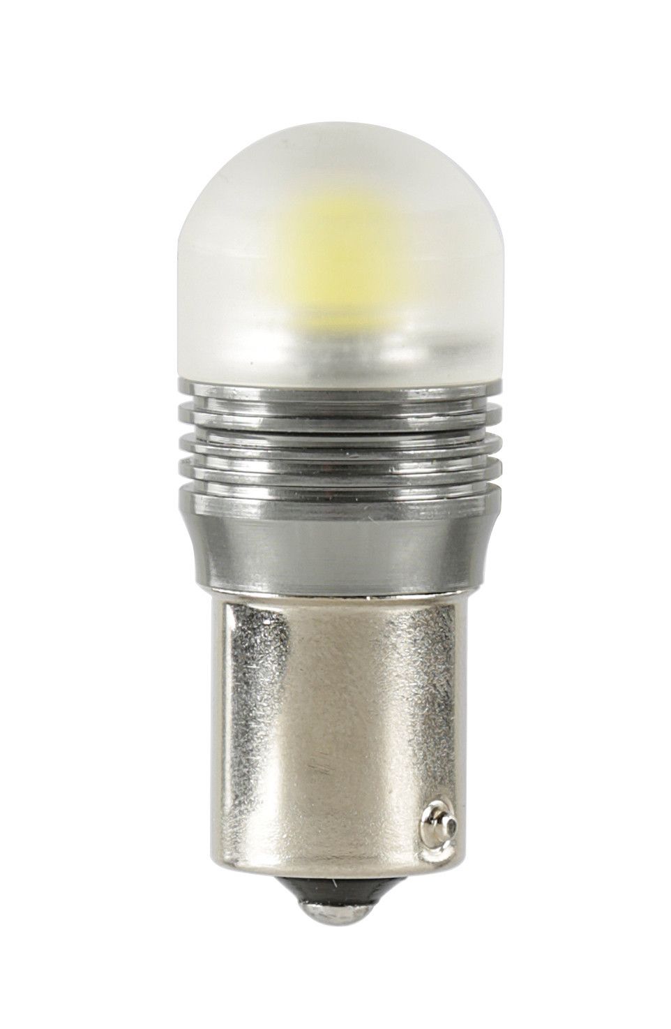 12V Led Series - 1 Super SMD x 1 chip - (P21W) - BA15s - 1 pz - D/Blister - Bianco - Doppia polarità