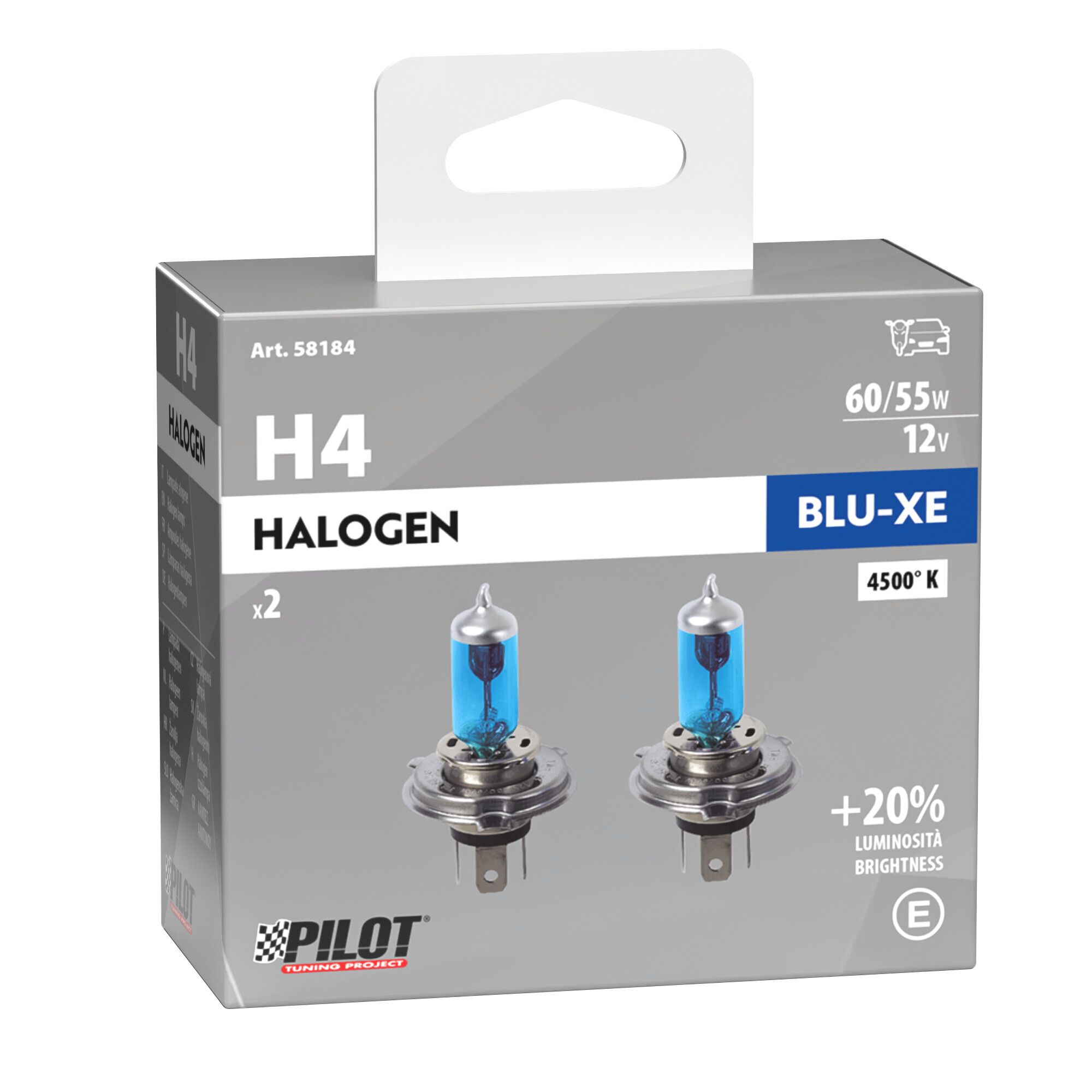 12V Lampada alogena Blu-Xe - H4 - 60/55W - P43t - 2 pz - Scatola - Image 4