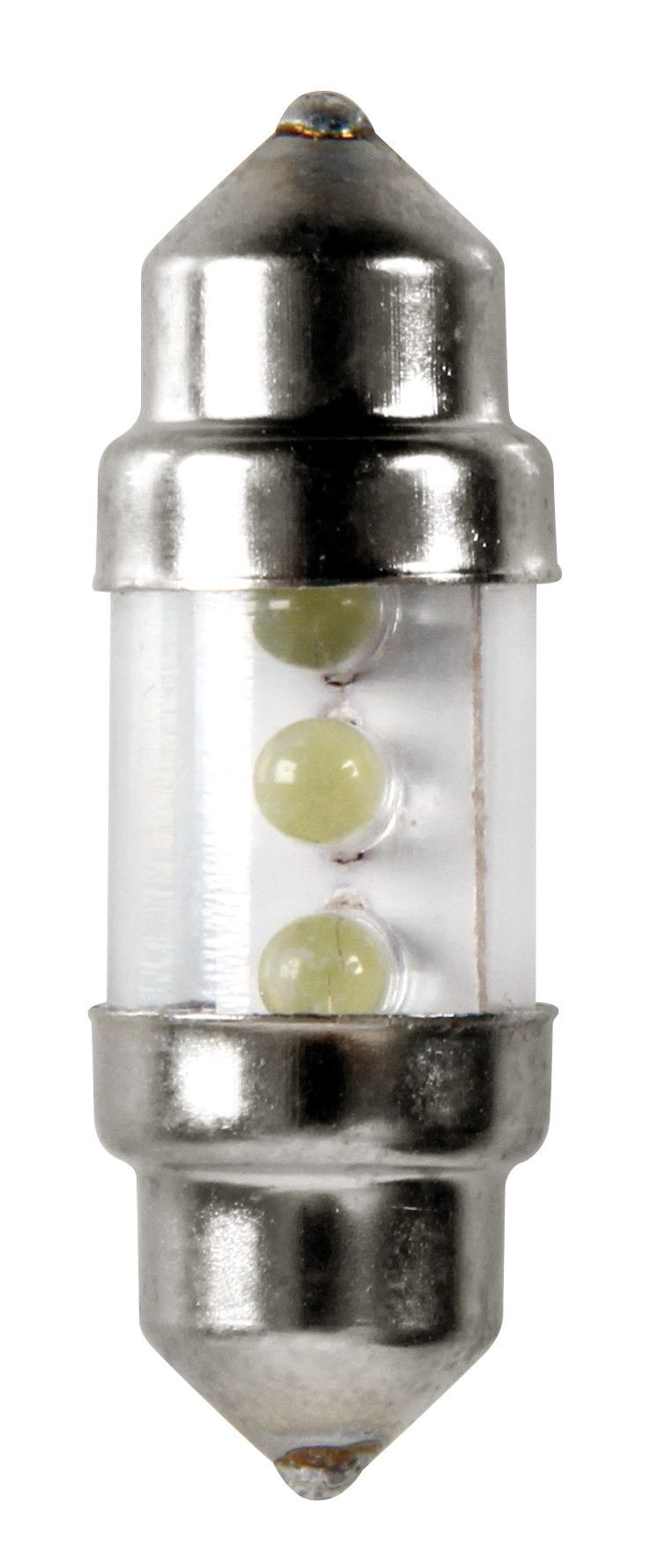 12V Led Series - 3 Led - 10x31 mm - SV8,5-8 - 2 pz - Scatola - Bianco