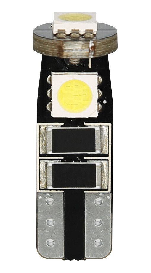 12V Hyper-Led 9 - 3 SMD x 3 chips - (T10) - Trifocus - W2,1x9,5d - 2 pz - Scatola - Bianco - Doppia polarità - Resistenza incorporata