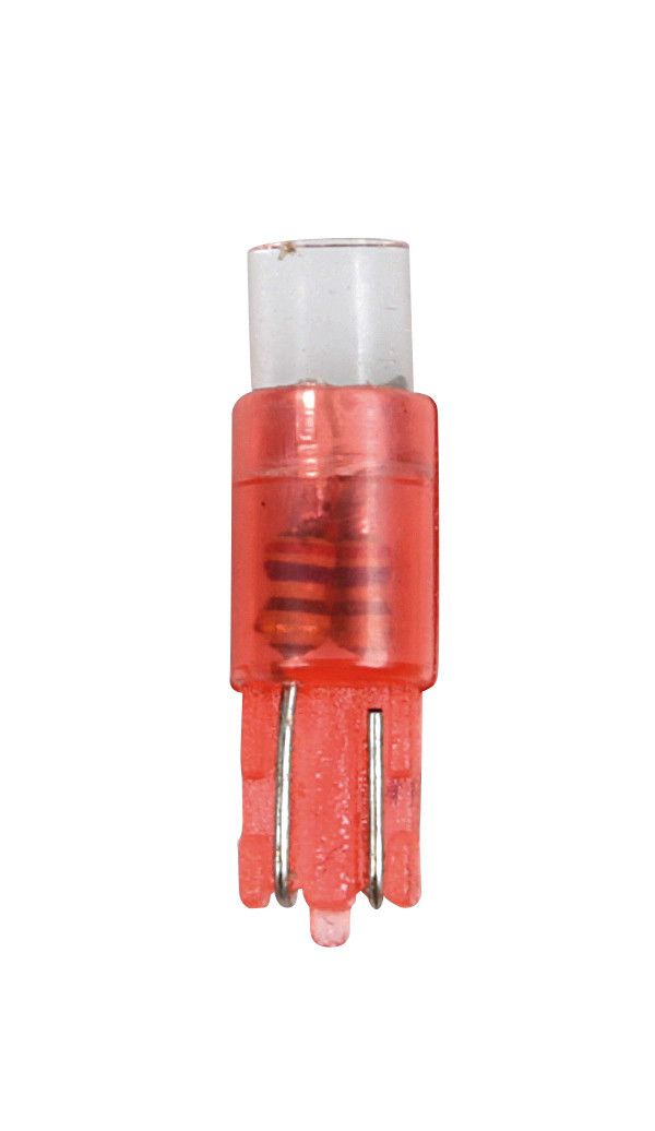 12V Kit Lampade cruscotto 1 Led - (T5) - W2x4,6d - 5 pz - Scatola - Rosso