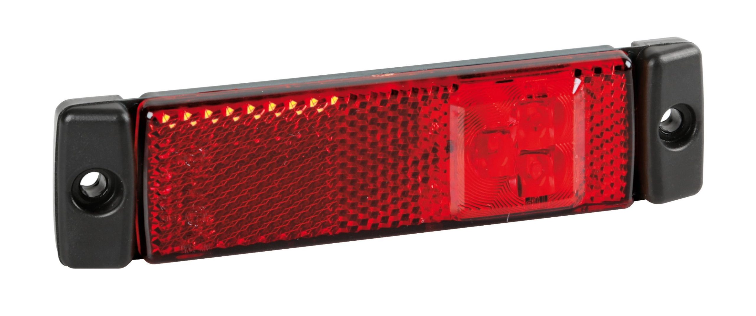 Luce ingombro con catarifrangente - 3 Led - 24V - Rosso