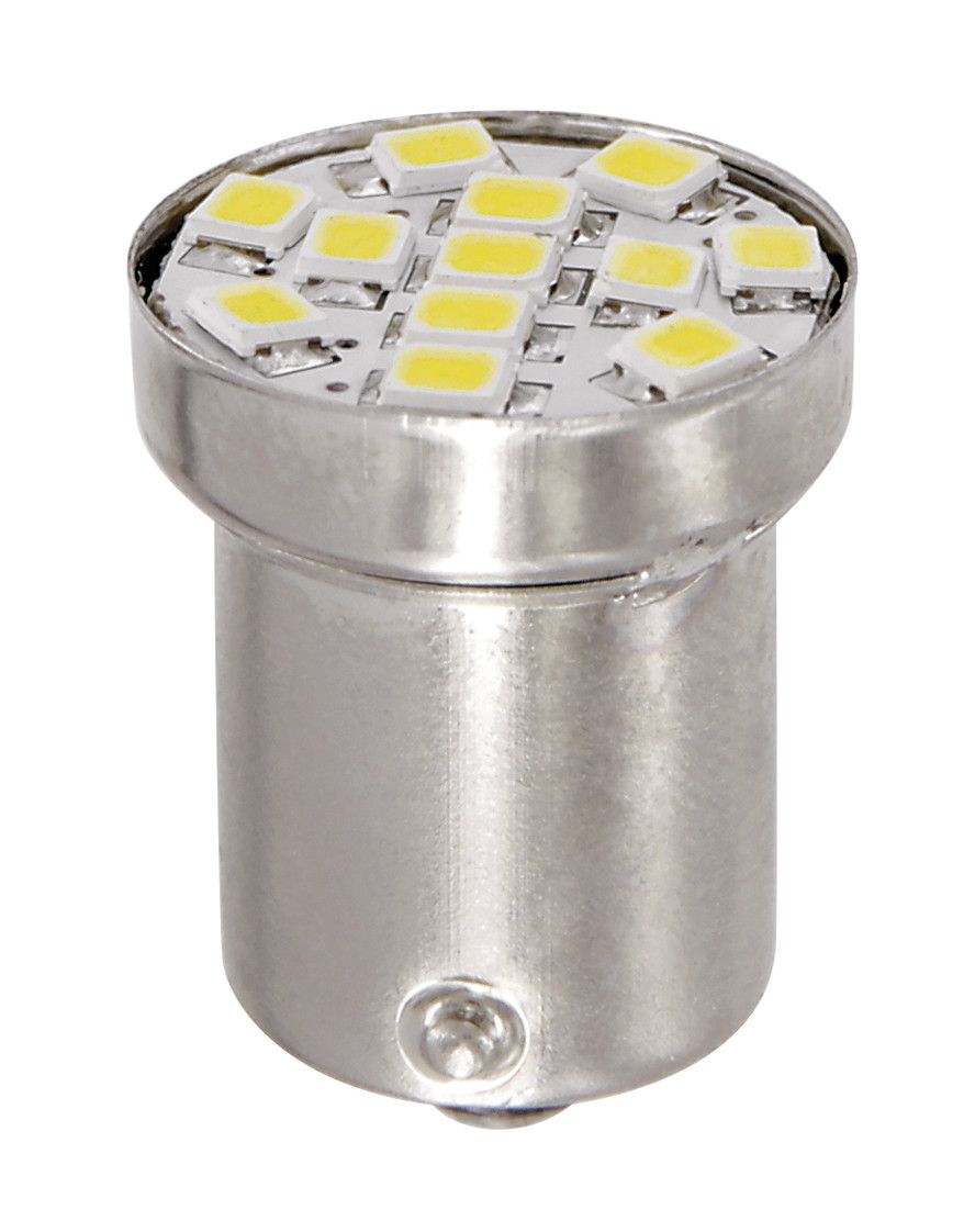 24/28V Led Series - 12 Smd x 1 chip - (R5W-R10W) - BA15s - 1 pz - Scatola - Bianco - Doppia polarità
