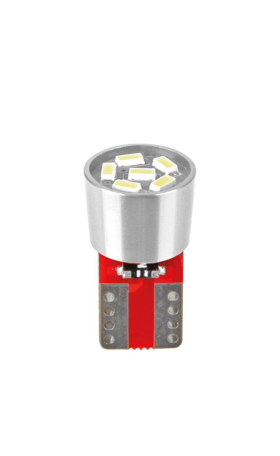 24/30V Led series - 6 Led SMD - (T10) - W2,1x9,5d - 2 pz - Scatola - Bianco - Doppia polarità - Resistenza incorporata