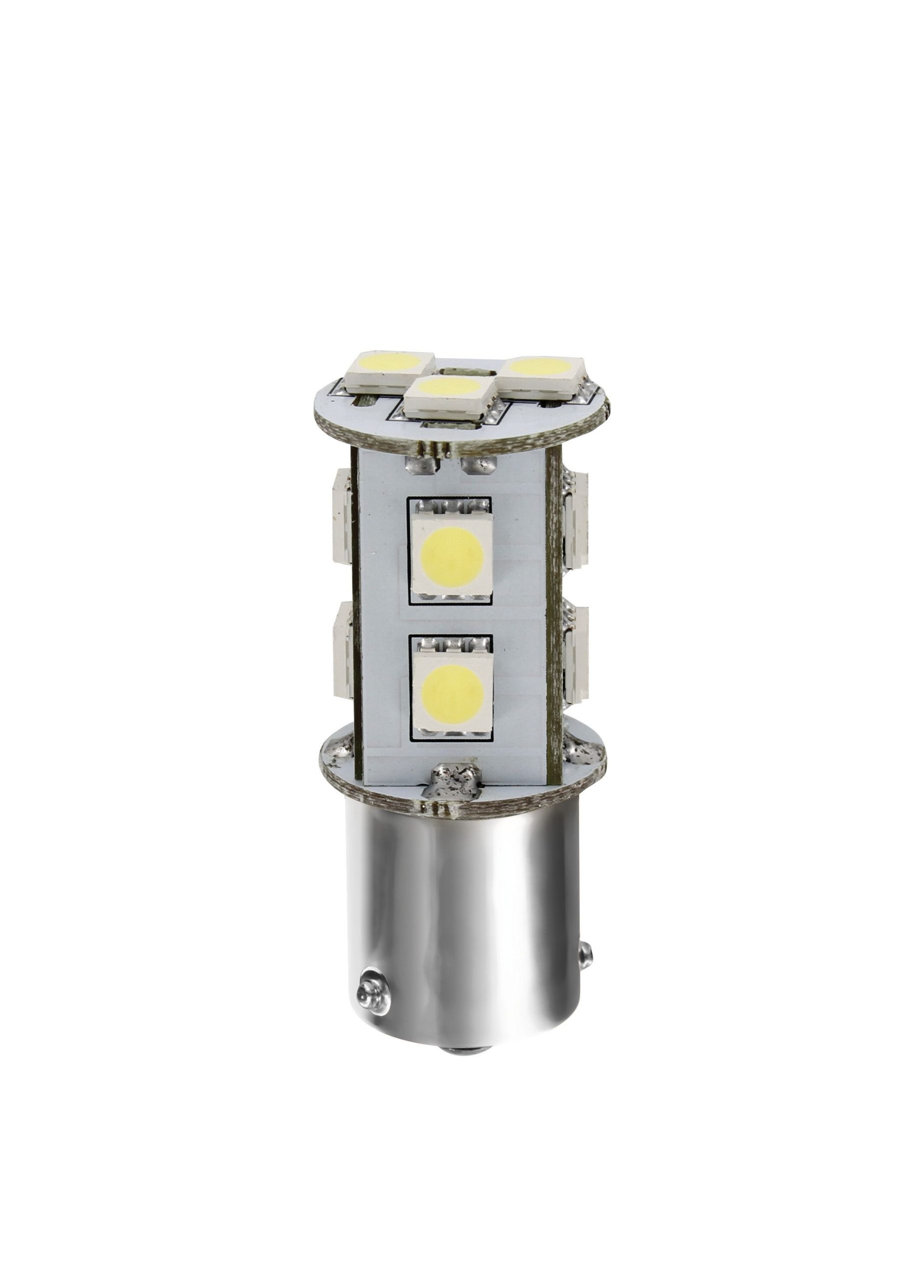 24/28V Led Series - 11 SMD x 3 chips - (P21W) - BA15s - 1 pz - Scatola - Bianco - Doppia polarità