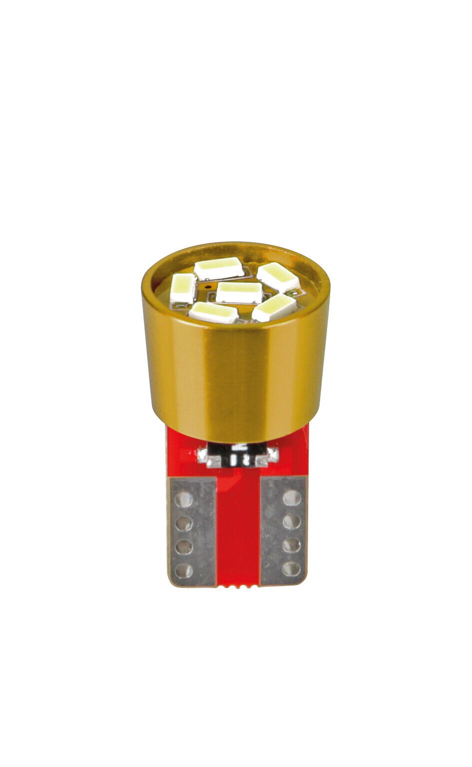 24/30V Led series - 6 Led SMD - (T10) - W2,1x9,5d - 2 pz - Busta - Arancio - Doppia polarità - Resistenza incorporata