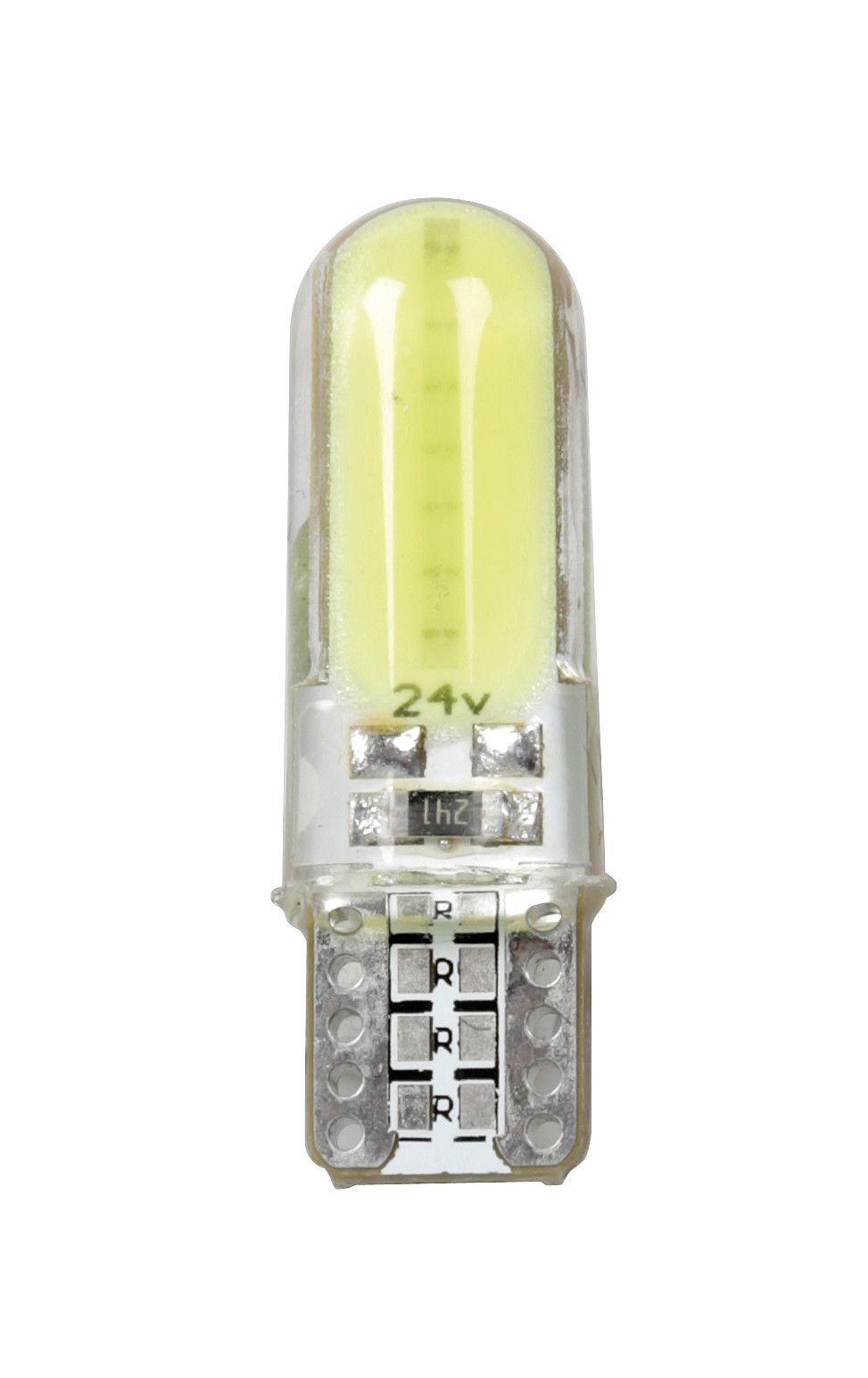 24/30V Mega-Led 24 - 2 SMD x 12 chip - (T10) - W2,1x9,5d - 2 pz - Scatola - Bianco