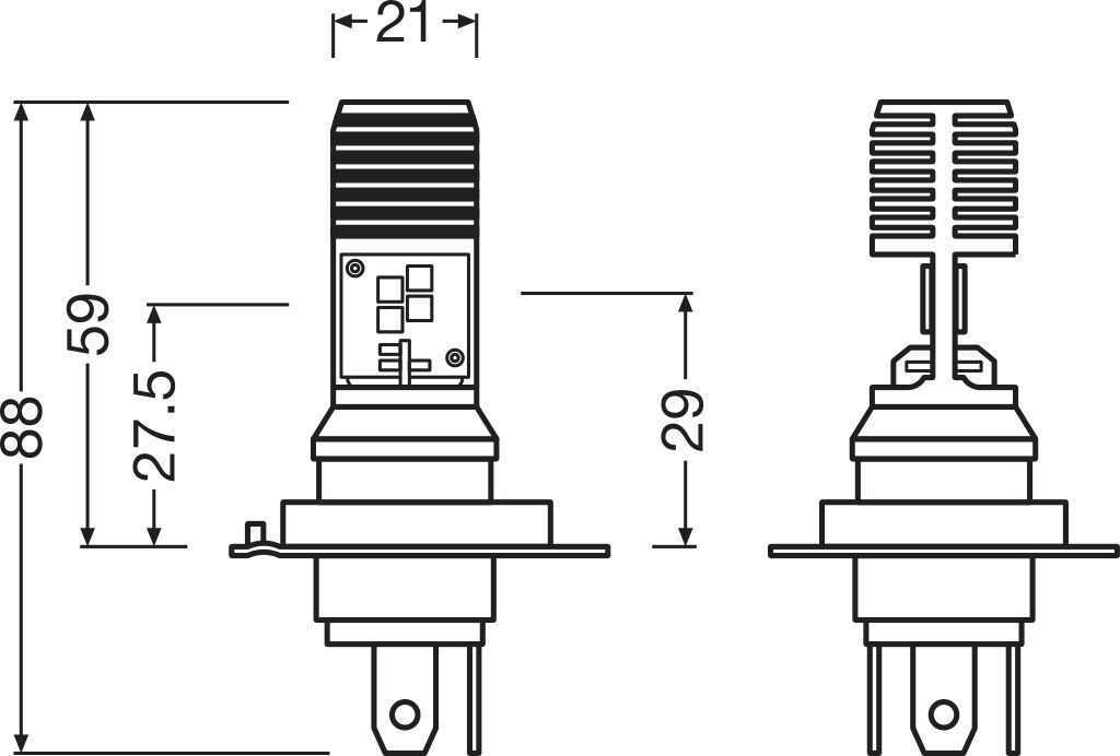 12V LEDriving HLM Easy - (HS1) - 5W - PX43t - 1 pz - Scatola - Image 4