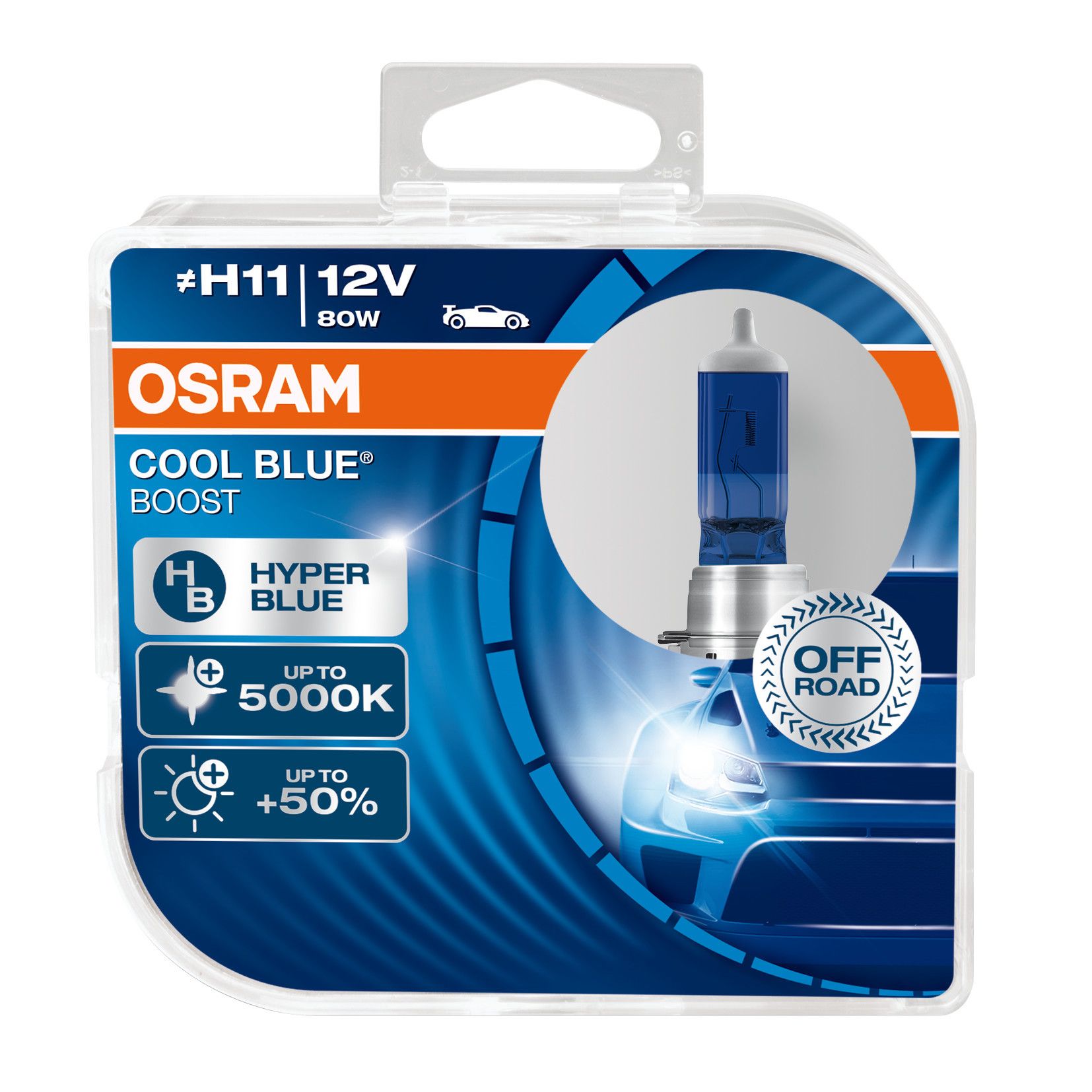 12V Cool Blue Boost - (H11) - 80W - PGJ19-2 - 2 pz - Scatola Plast. - Image 4