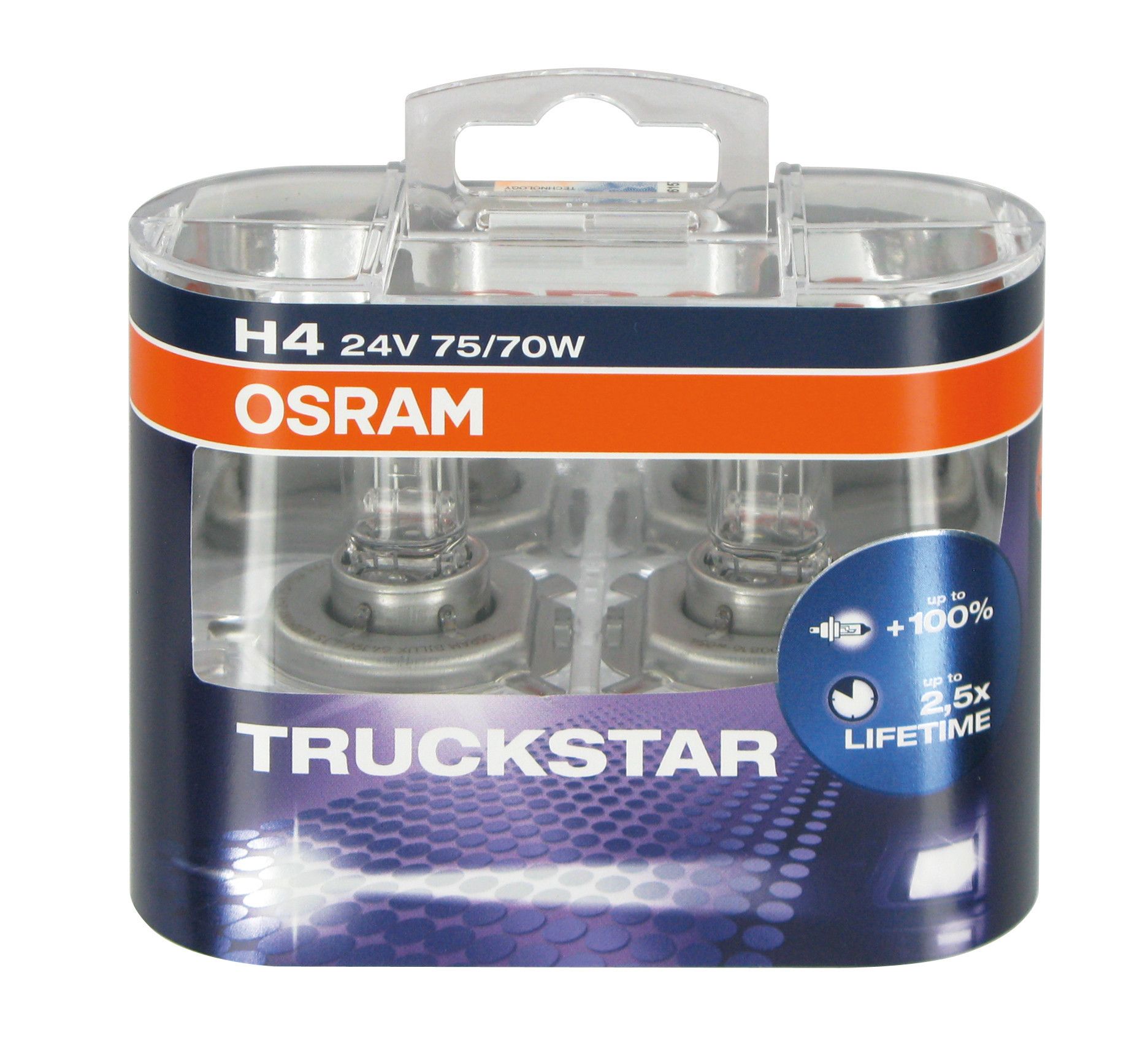 24V Truckstar - H4 - 75/70W - P43t - 2 pz - Scatola Plast. - Image 4