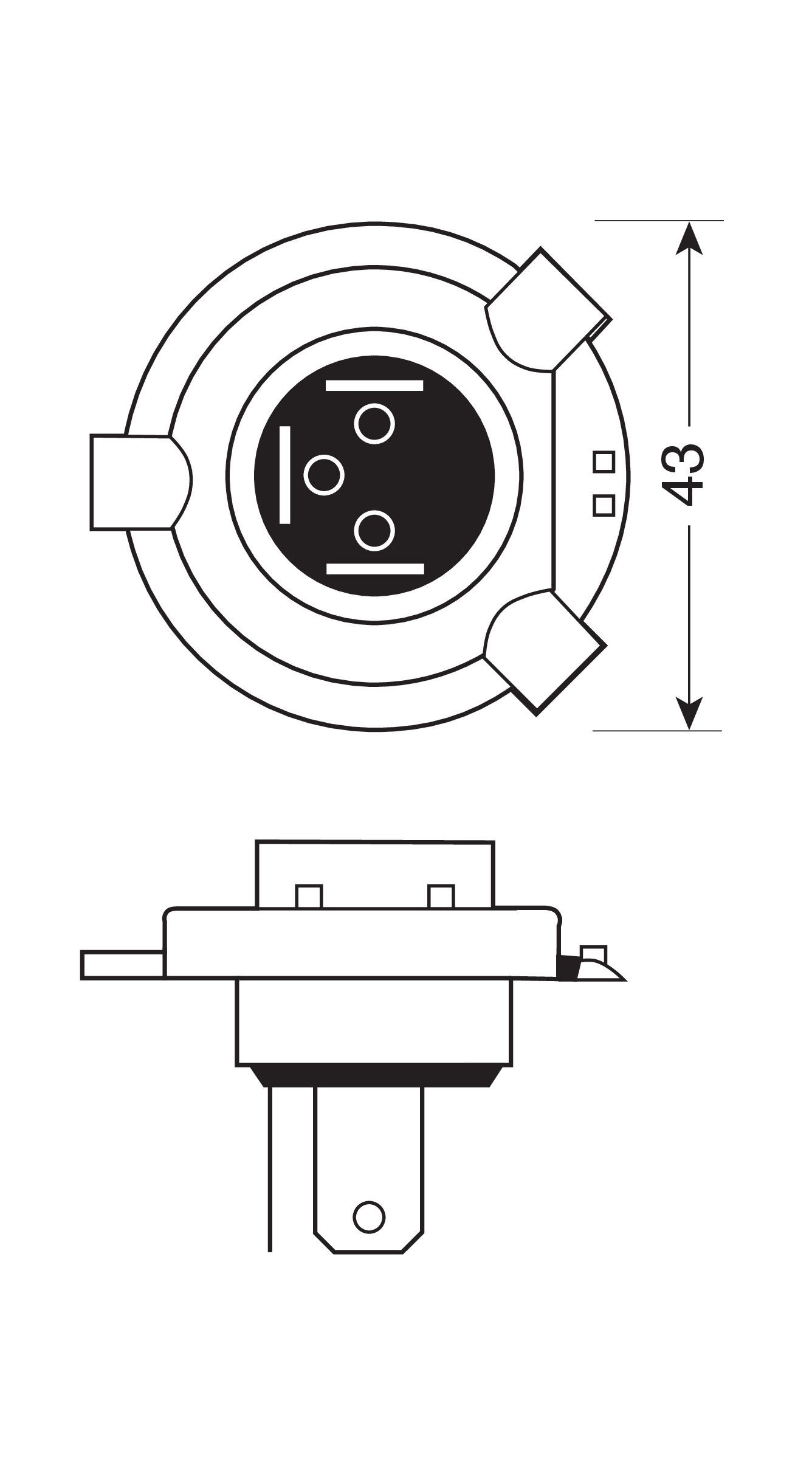 12V Night Racer - H4 - 60/55W - P43t - 2 pz - Blister - Image 3