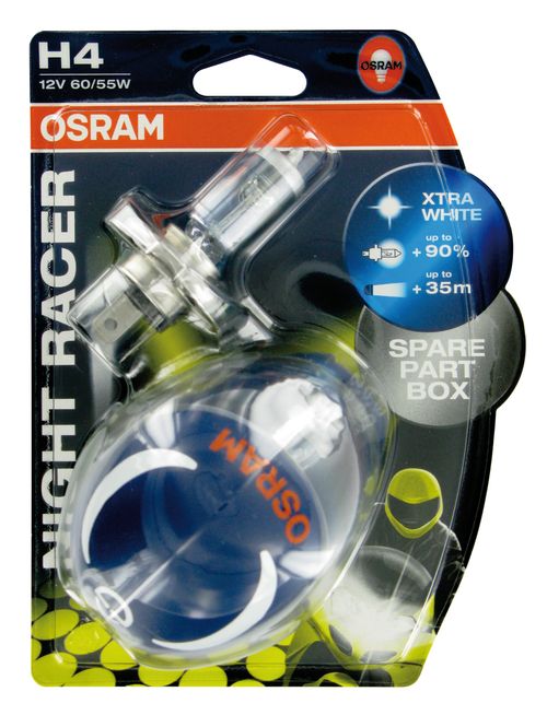 12V Night Racer - H4 - 60/55W - P43t - 2 pz - Blister - Image 4