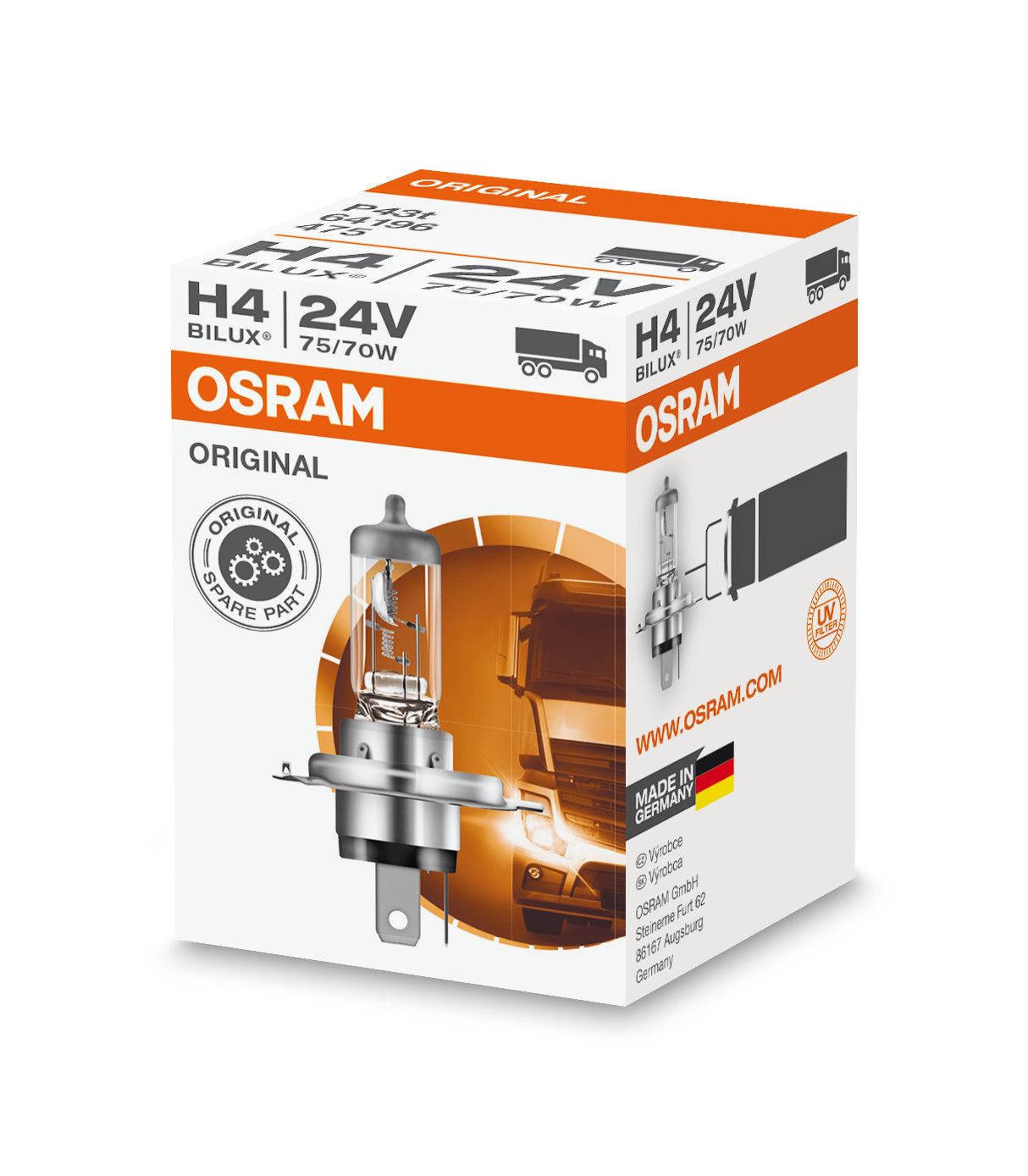 24V Original Line - H4 - 75/70W - P43t - 1 pz - Scatola - Image 4