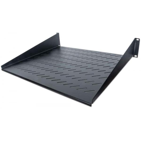 Intellinet 712514 porta accessori Mensola per scaffale (19IN CANTILEVER SHELF 2U 400MM- - 2-POINT FRONT MOUNT VENTED BLACK)