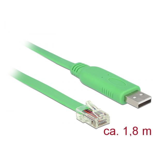 DeLOCK 62960 cavo USB USB A Verde (Delock USB / serielkabel - USB til RJ-)