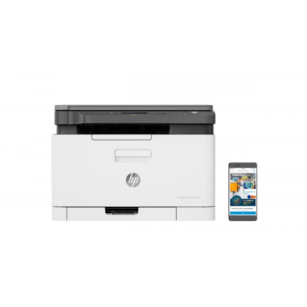 HP Laser 178nw Wireless Multifunction Colore Stampante, Fotocopiatrice, scanner; Fronte/retro (Color Laser Mfp 178Nw, Color, - Printer For Print, Copy, - Scan, Scan To Pdf - Warranty: 12M)