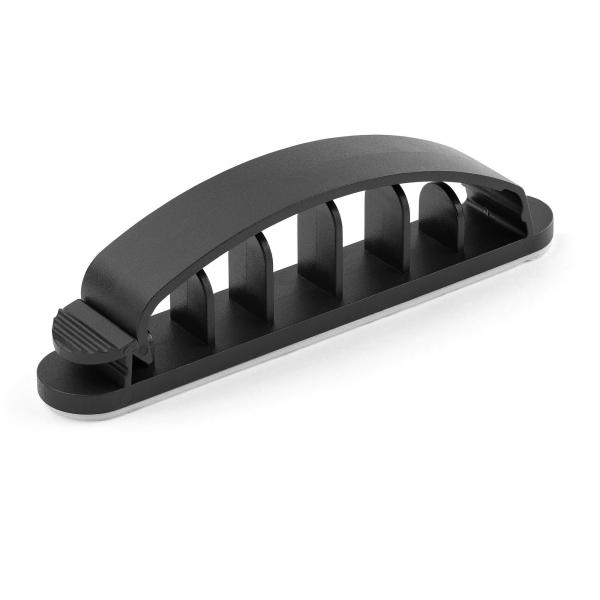 StarTech.com CDM6SCC organizer per cavi Scrivania/Parete Clip per cavo Nero 100 pz (100 PACK OF SELF-ADHESIVE 6 - SEGMENT CABLE CLAMP)