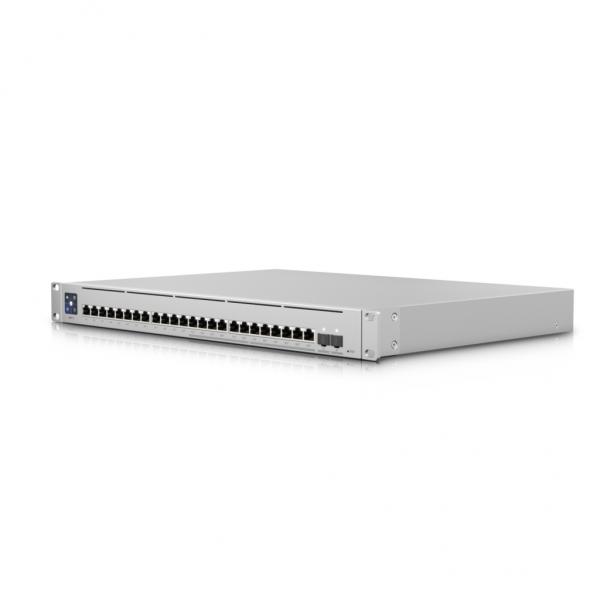 Ubiquiti USW-ENTERPRISE-24-POE switch di rete Gestito L3 Gigabit Ethernet [10/100/1000] Supporto Power over Ethernet [PoE] Argento (Ubiquiti Switch UniFi 12xRJ45 2,5G/12xRJ45 1G/2xSFP+ 10G Managed Po