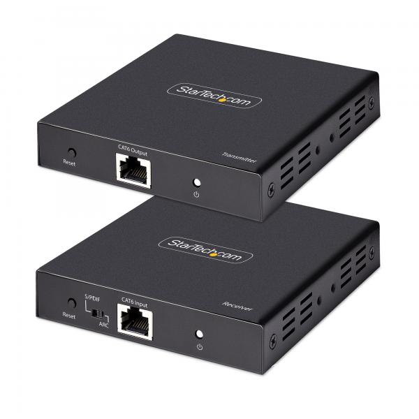 StarTech.com Extender HDMI 4K su Cavo Ethernet CAT5/CAT6, Video Extender 4K 60Hz HDR fino a 70m, Uscita HDMI e Audio S/PDIF su Cavo di Rete - Kit Estensore HDMI su Cavo LAN completo di Trasmettitore