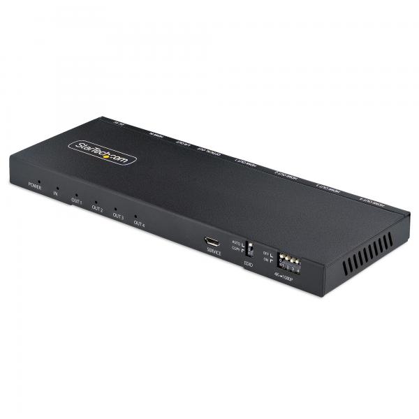 StarTech.com Splitter HDMI 4K con 4 Porte - Sdoppiatore HDMI 2.0 4K 60Hz 1 In e 4 Out - HUB HDMI 4K con Scaler Integrato - Splitter HDMI con Porta Audio 3,5 mm/ottica (4-PORT HDMI SPLITTER - 4K 60HZ