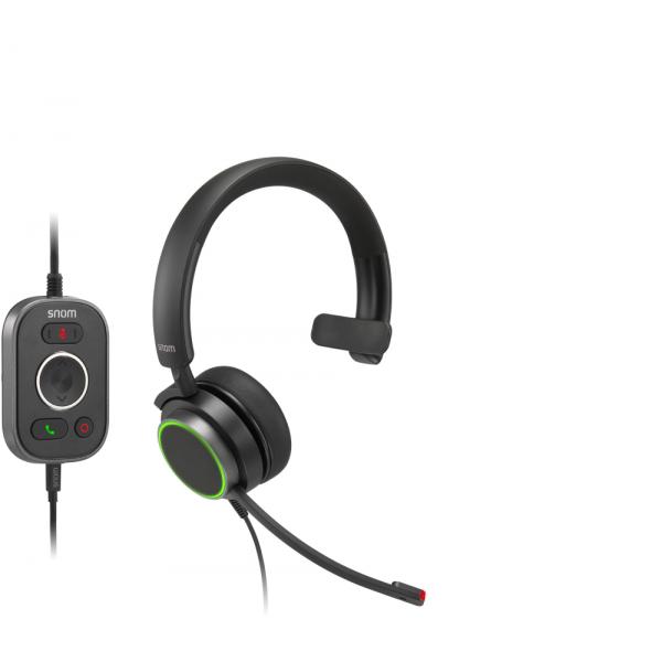 Snom A330M Auricolare Cablato A Padiglione USB tipo A Nero (Snom A330M Headset, wired mono)