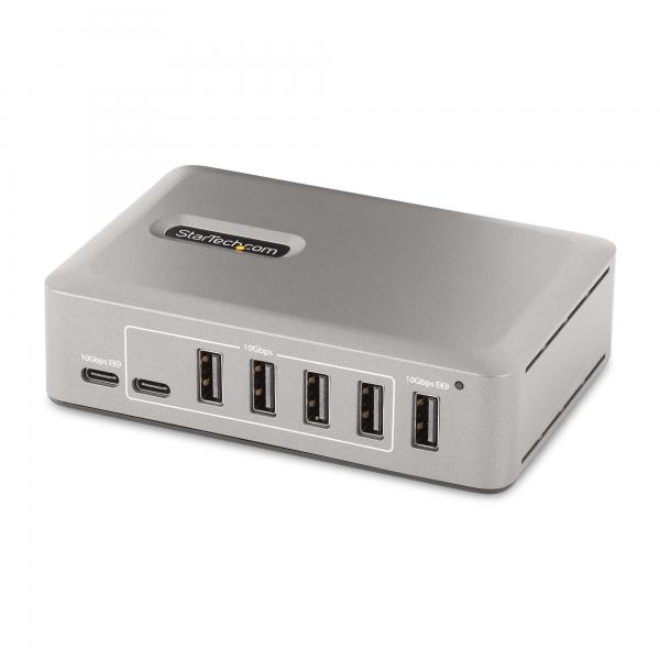 StarTech.com Hub USB-C 3.0 a 10 Porte - 8x USB-A + 2x USB-C - Autoalimentato con Alimentatore da 65W - Hub USB 3.1 10Gbps - Multipresa USB Type-C per Desktop/Laptop con Cavo di Bloccaggio Certificato