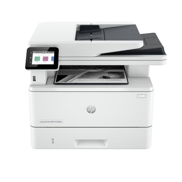 HP LaserJet Pro 4102dw Wireless Multifunction Bianco e nero Stampante, Fotocopiatrice, scanner; Fronte/retro (Laserjet Pro Mfp 4102Dw - Printer, Black And White, - Printer For Small Medium Business,