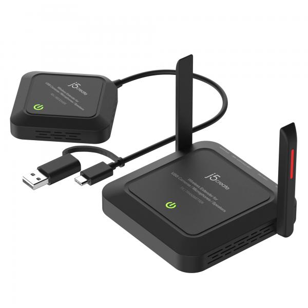 j5create JVW120-N Estensore wireless per webcam/microfoni/altoparlanti USB™ (WIRELESS EXTENDER FOR USB - CAMERAS / MICROPHONES / SPEAKERS)