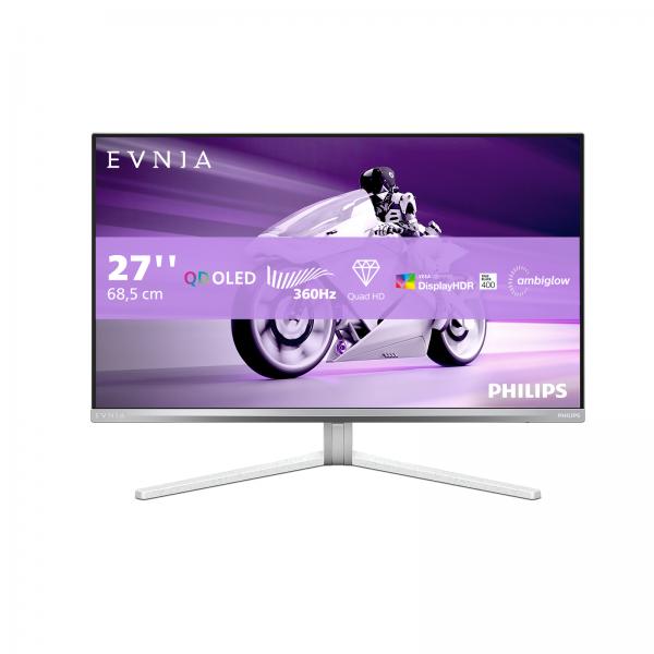 Philips Evnia 8000 27M2N8500/00 Monitor PC 67,3 cm [26.5] 2560 x 1440 Pixel Quad HD QD-OLED Bianco (Philips Evnia 8000 27M2N8500 - Monitor OLED - gaming - 27 [26.5 visualizzabile] - 2560 x 1440 QHD @