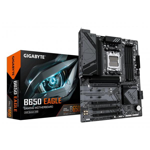GIGABYTE B650 EAGLE Scheda madre - AMD Ryzen serie 9000, VRM a 12+2+2 fasi, fino a 7600 MHz DDR5 [OC], 1xPCIe 5.0 + 2xPCIe 4.0 M.2, LAN GbE, USB 3.2 Gen 2 (Gigabyte B650 EAGLE AMD AM5 Socket Motherbo