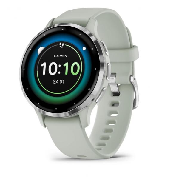 Garmin Venu 3S 3,05 cm [1.2] AMOLED 41 mm Digitale 390 x 390 Pixel Touch screen Grigio, Argento Wi-Fi GPS [satellitare] (Garmin Venu 3S - sage gray - smart ur)
