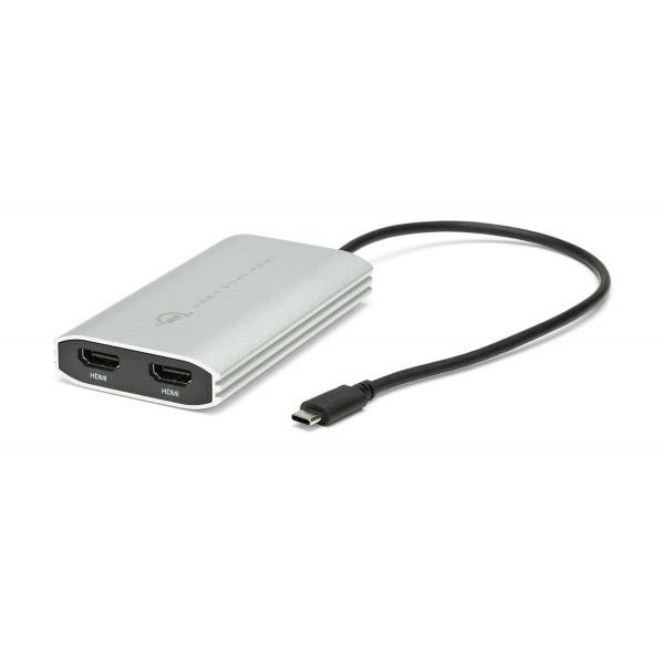 OWC CADPDL2HDMI adattatore grafico USB 3840 x 2160 Pixel Argento (OWC USB-C Dual HDMI 4K Display Adapter)