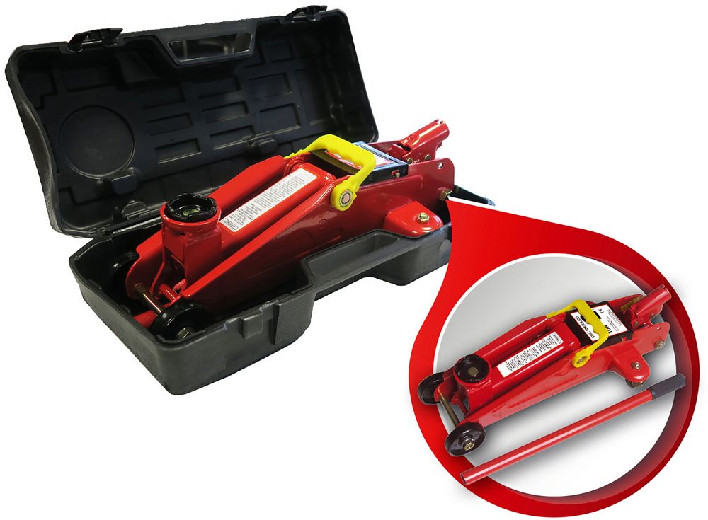 Crick a carrello 2T CE alzata da 135 mm a 330 mm con valigetta