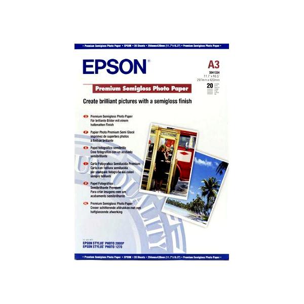Epson Carta fotografica semilucida Premium (PREMIUM SEMI-GLOSS PHOTO PAP A3 20SH)