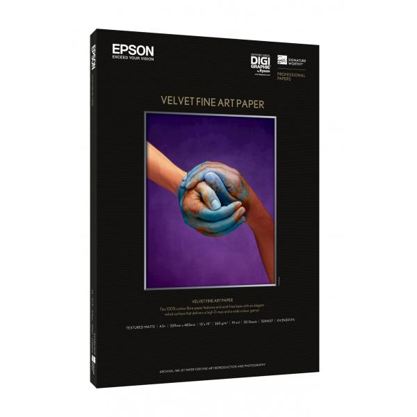 Epson Velvet Fine Art Paper (VELVET FINE ART PAPER-A3P 20S 260)
