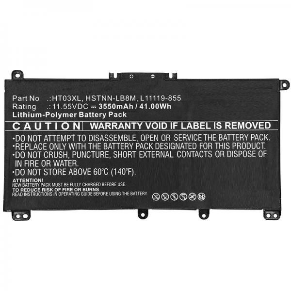 CoreParts MBXHP-BA0171 ricambio per laptop (Laptop Battery for HP 38.76Wh - 11.4V 3400mAh 38.76Wh Li-Pol - 11.4V 3400mAh HP15-CS, 17-BY, 250 G7, 255 G7, HSTNN-1B80, HSTNN-DB8S, - Warranty: 12M)