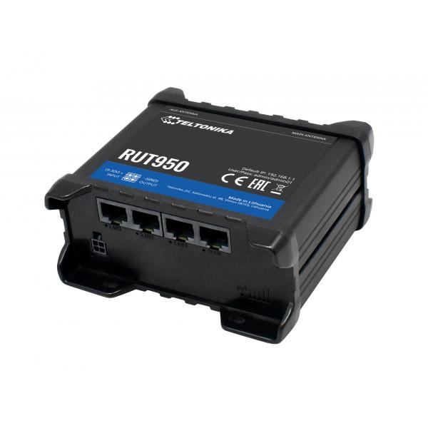 Teltonika RUT950 router wireless Fast Ethernet 4G Nero (TELTONIKA WIRELESS ROUTER RUT950,WWAN 4-PORT SWITCH)