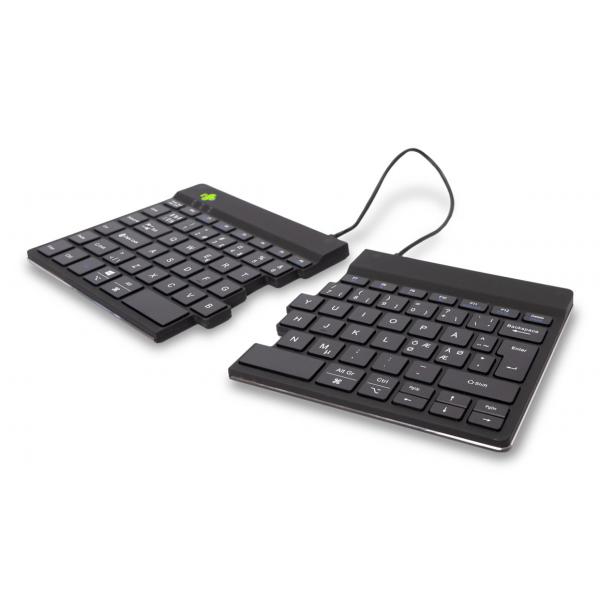 R-Go Tools Tastiera ergonomica R-Go Split Break con software di interruzione, tastiera split, QWERTY [ND], Bluetooth, nero (R-Go Split Break Ergonomic Keyboard, Q)