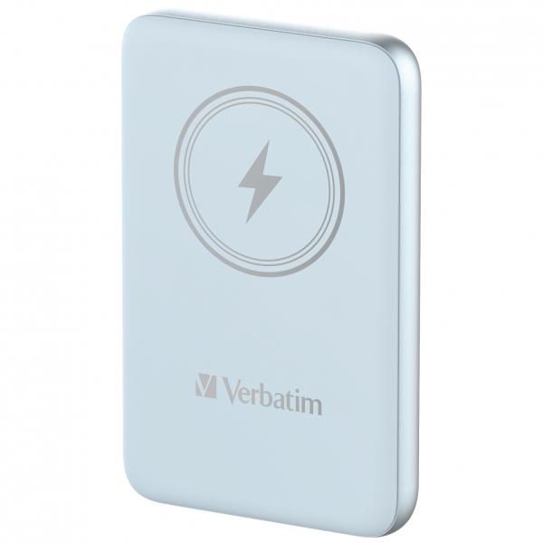 Verbatim Charge 'n' Go Polimeri di litio [LiPo] 10000 mAh Carica wireless Blu (Verbatim Charge Go MagWless PB 10000 Blu)