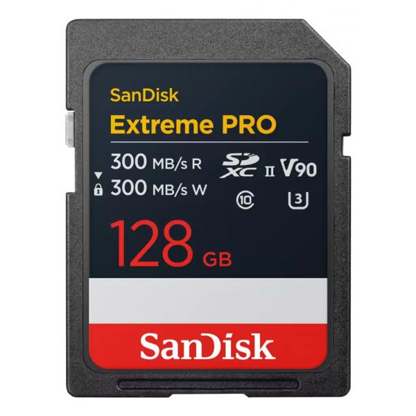 SanDisk Extreme PRO 128 GB SDXC UHS-II Classe 10 (Extreme Pro 128 Gb Sdxc - Uhs-Ii Class 10 - Warranty: 12M)