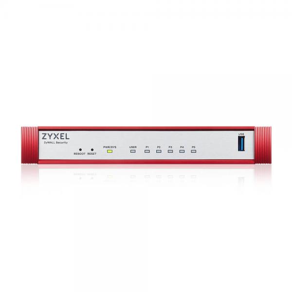 Zyxel USGFLEX50H-EU0101F firewall [hardware] (USG FLEX 50 H 5 GIGABIT - USER-DEFINABLE PORTS 1 USB W/ 1Y)