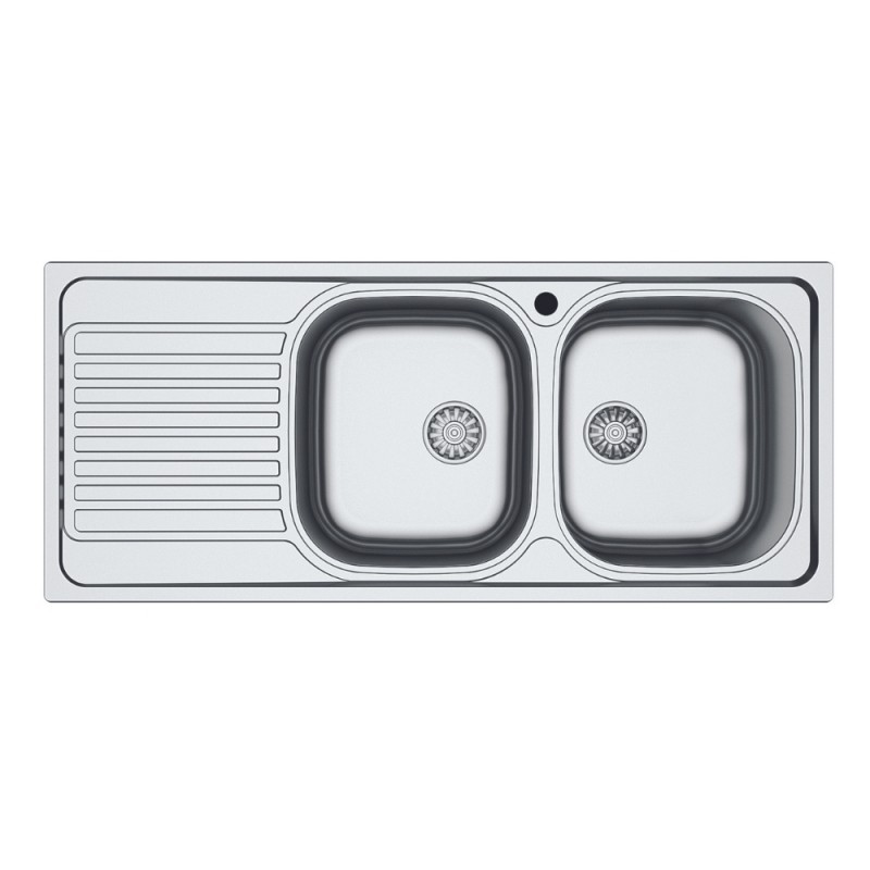 Lavello 116x50 SA138 2 vasche e gocciolatoio sinistro