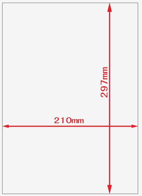 (Compatibile)Etichette adesivo formato A4 165g 210*297mm n.1 etichette/foglio (conf.100foglio)