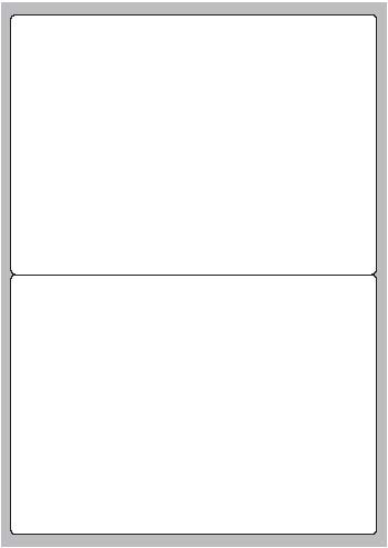 (Compatibile)Etichette adesivo formato A4 165g 200*142mm n.2 etichette/foglio (conf.100foglio)