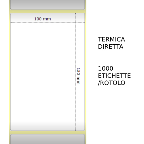 (Compatibile)Termica diretta Etichette permanente per ZEBRA 100mm*150mm 1000pz