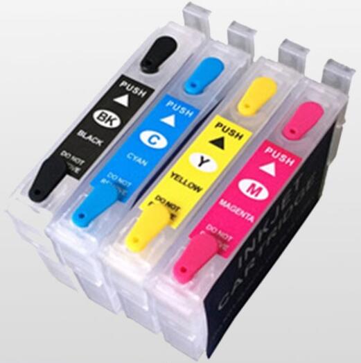 (Compatibile)Kit 4 Cartuccia ricaricabili per Epson T2991-T2994 nero con chip autoreset