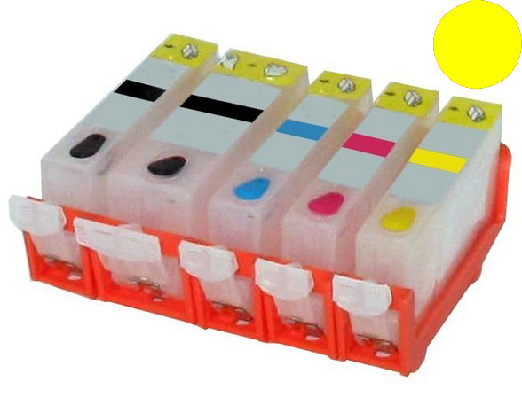 (Compatibile)Cartuccia ricaricabile vuota .per Canon CLI-526 giallo con chip autoreset